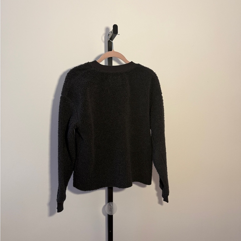 American Eagle Outfitters Black Sherpa Pullover Size XS - Picture 3 of 5
